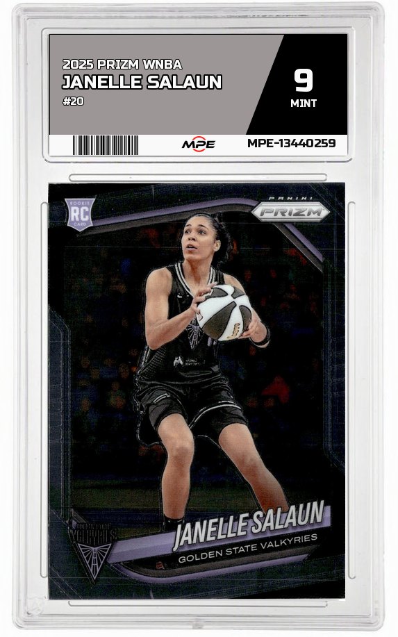2025 PRIZM WNBA #20 JANELLE SALAUN MPE 9 MINT — graded card auctioned from the MPE vault
