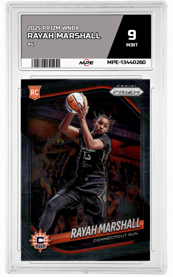 2025 PRIZM WNBA #47 RAYAH MARSHALL MPE 9 MINT — graded card auctioned from the MPE vault
