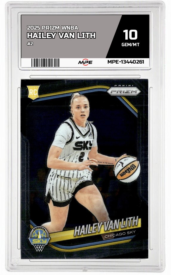 2025 PRIZM WNBA #2 HAILEY VAN LITH MPE 10 GEM/MT — graded card auctioned from the MPE vault