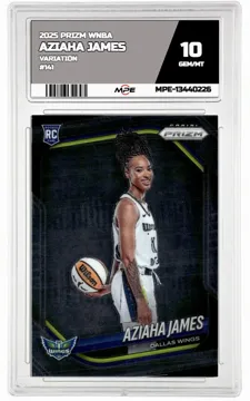 2025 PRIZM WNBA VARIATION #141 AZIAHA JAMES MPE 10 GEM/MT — graded card up for auction