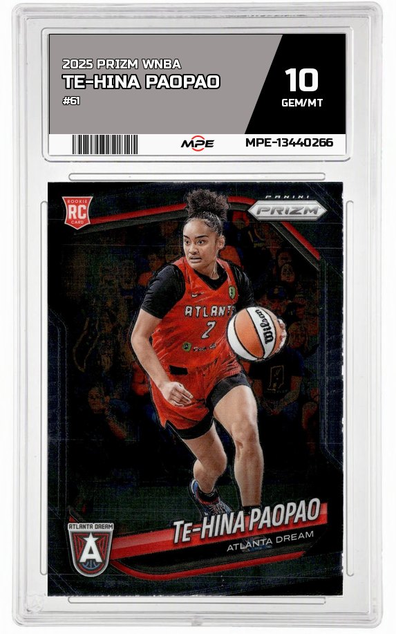 2025 PRIZM WNBA #61 TE-HINA PAOPAO MPE 10 GEM/MT — graded card auctioned from the MPE vault