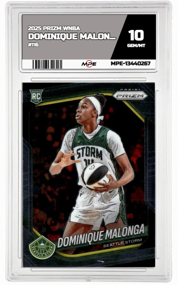 2025 PRIZM WNBA #116 DOMINIQUE MALONGA MPE 10 GEM/MT — graded card auctioned from the MPE vault