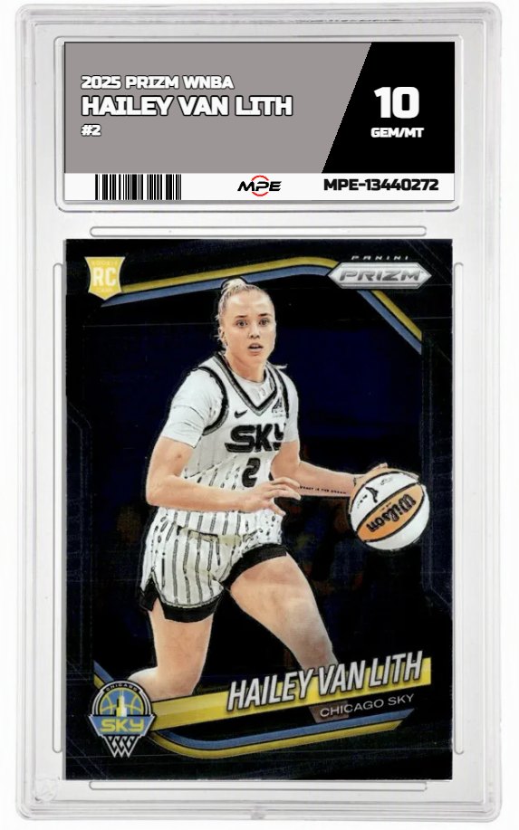 2025 PRIZM WNBA #2 HAILEY VAN LITH MPE 10 GEM/MT — graded card auctioned from the MPE vault