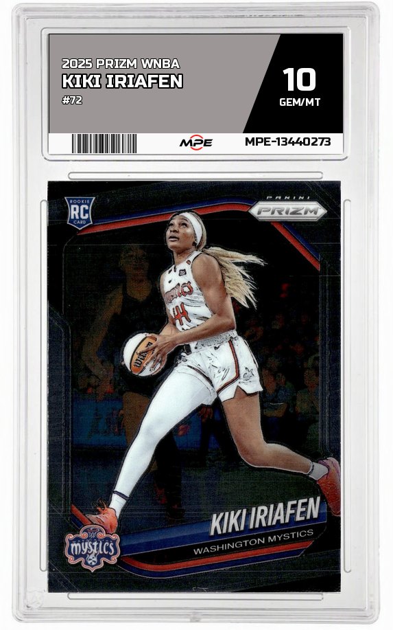 2025 PRIZM WNBA #72 KIKI IRIAFEN MPE 10 GEM/MT — graded card auctioned from the MPE vault