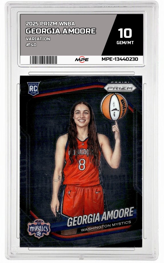 2025 PRIZM WNBA VARIATION #140 GEORGIA AMOORE MPE 10 GEM/MT — graded card auctioned from the MPE vault