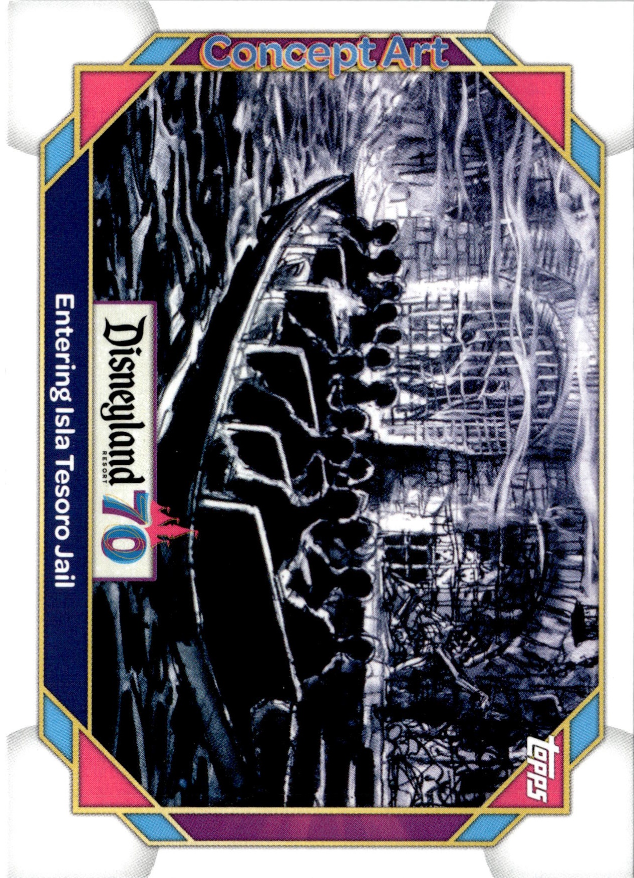 2025 Topps Disneyland 70th Entering Isla Tesoro Jail graded slab