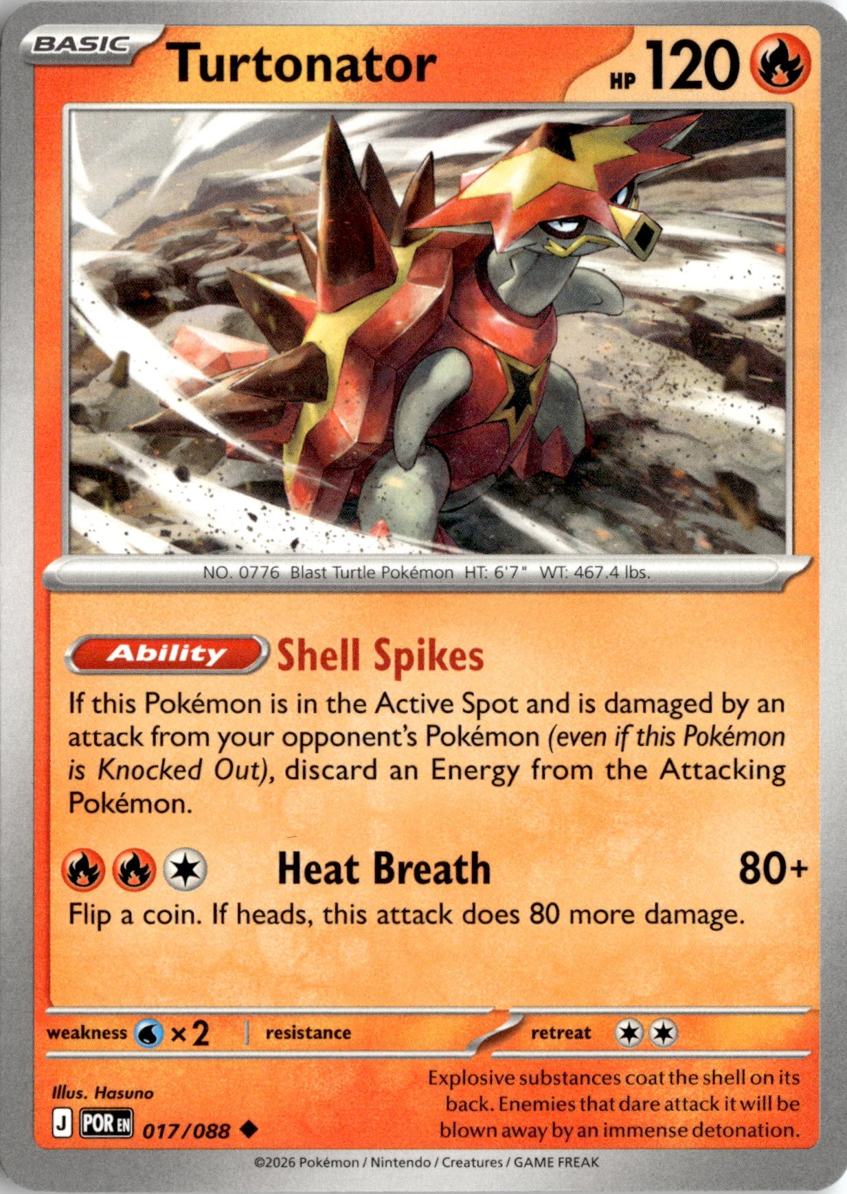 2026 Pokemon Mega Evolution Turtonator graded slab