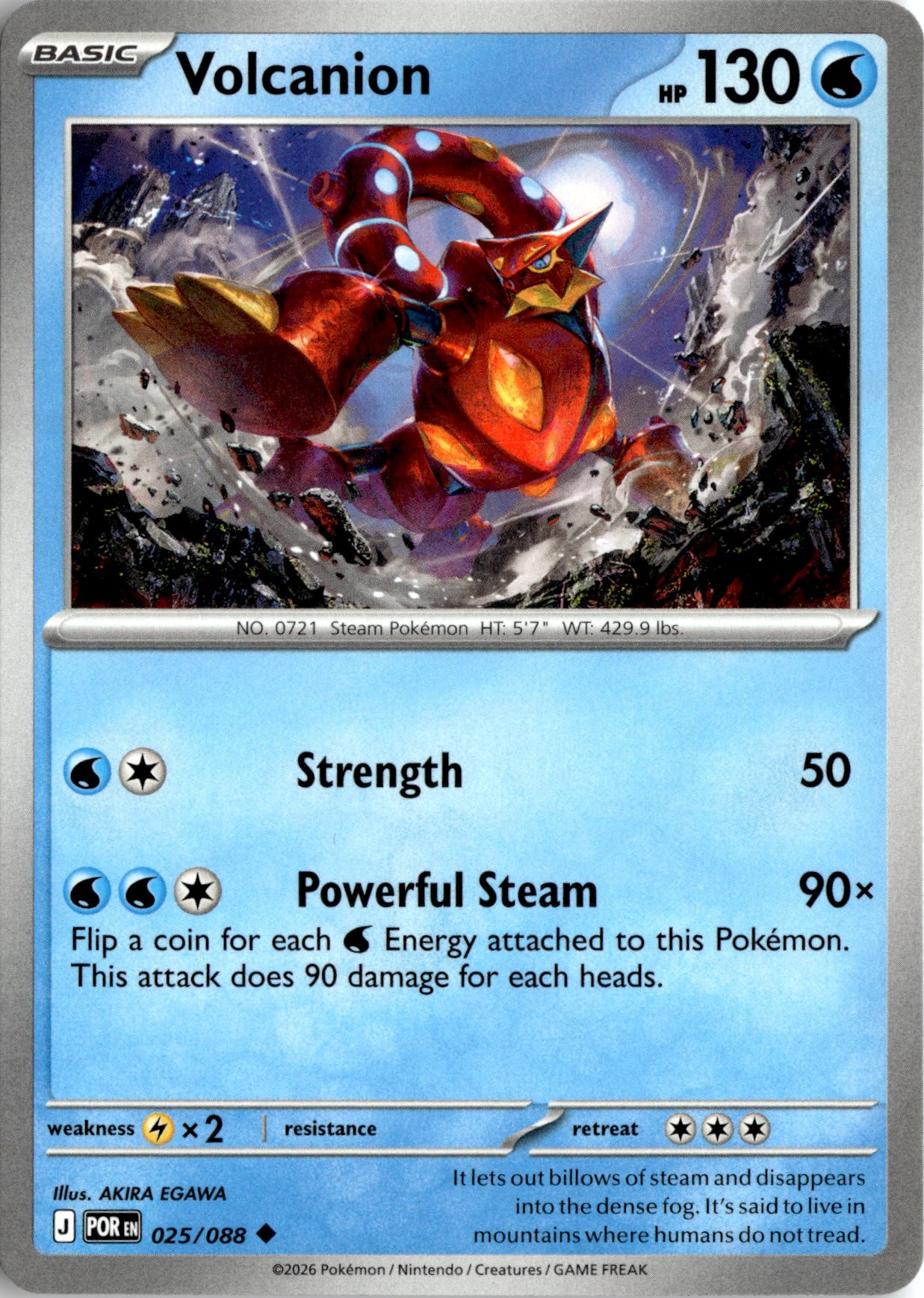 2026 Pokemon Mega Evolution Volcanion graded slab