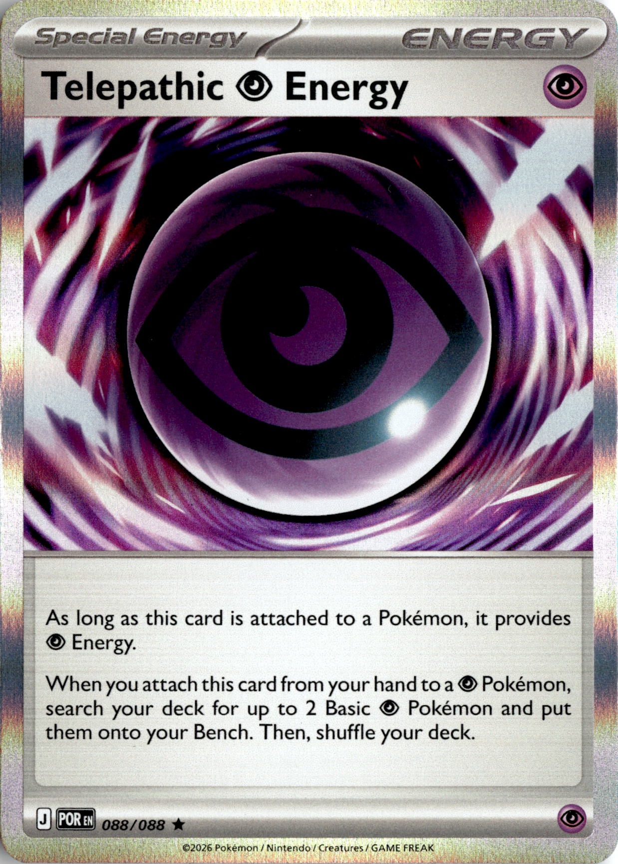 2026 Pokemon Mega Evolution Telepathic Energy graded slab
