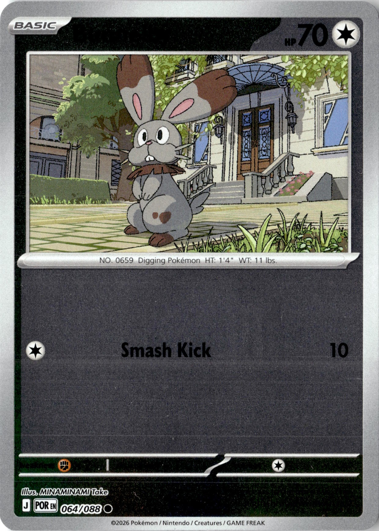 2026 Pokemon Mega Evolution Bunnelby graded slab