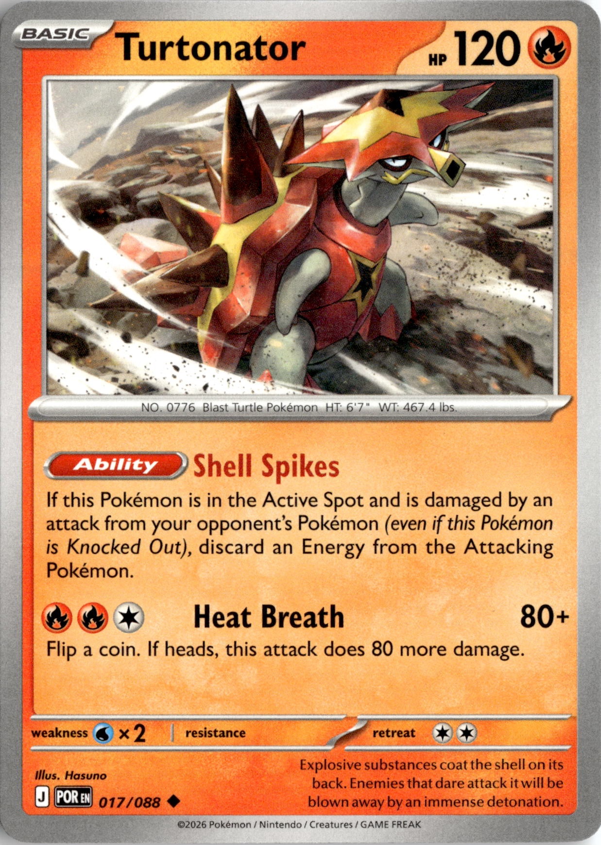 2026 Pokemon Mega Evolution Turtonator graded slab