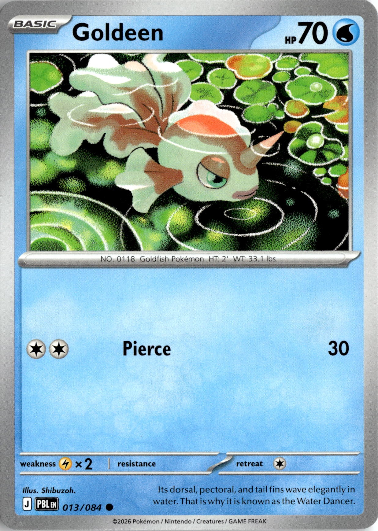 2026 Pokemon Pbl En Goldeen graded slab