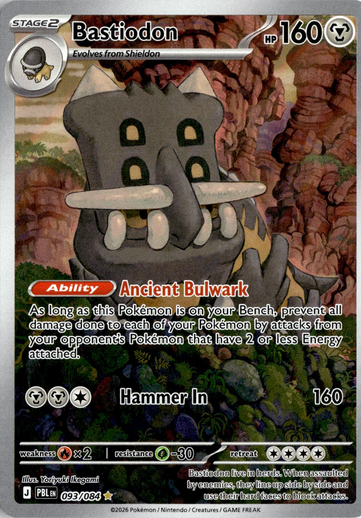 2026 Pokemon Pbl En Bastiodon graded slab