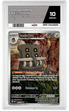 2026 POKEMON PBL EN Pitch Black-Illustration Rare #093 Bastiodon MPE 10 GEM/MT — graded card up for auction