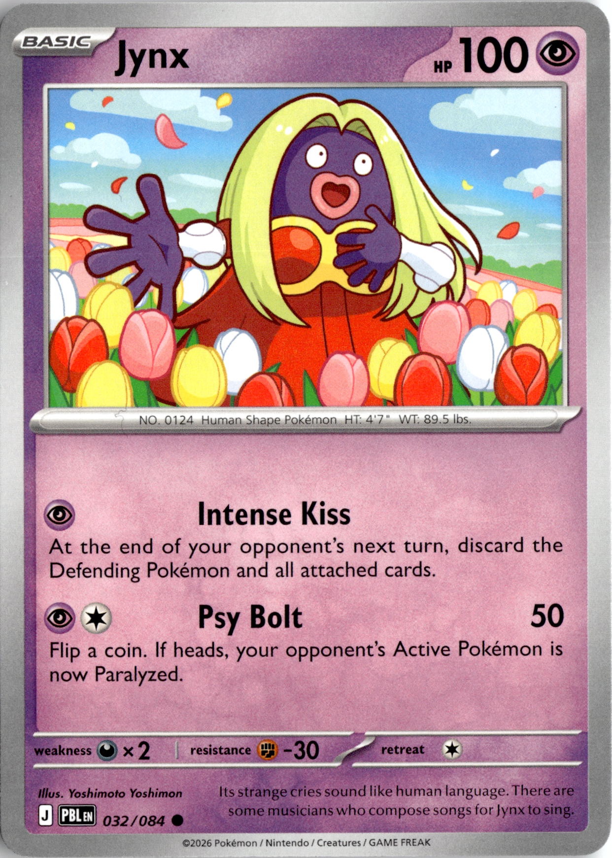 2026 Pokemon Pbl En Jynx graded slab