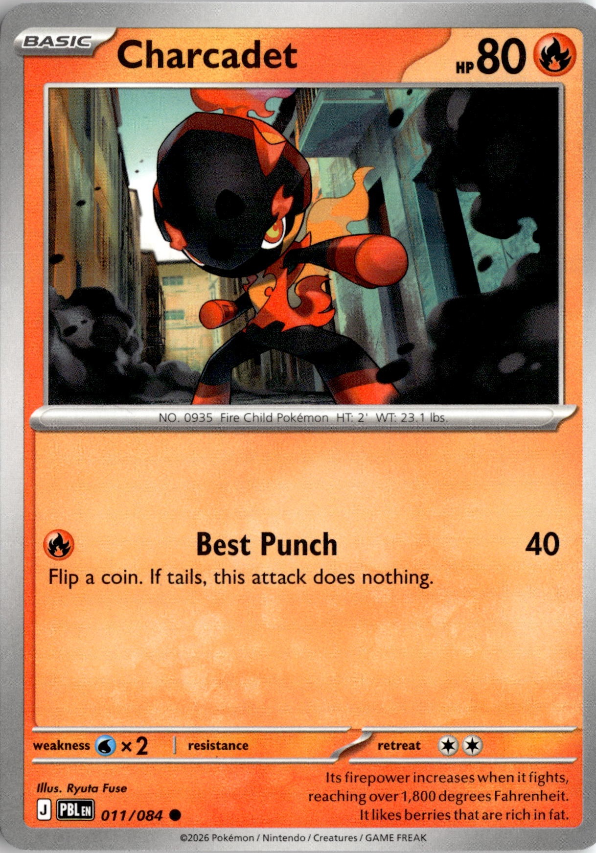 2026 Pokemon Pbl En Charcadet graded slab