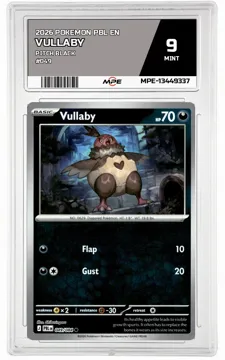 2026 POKEMON PBL EN Pitch Black #049 Vullaby MPE 9 MINT — graded card up for auction