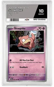 2026 POKEMON PBL EN Pitch Black #029 SLOWPOKE MPE 10 GEM/MT — graded card up for auction