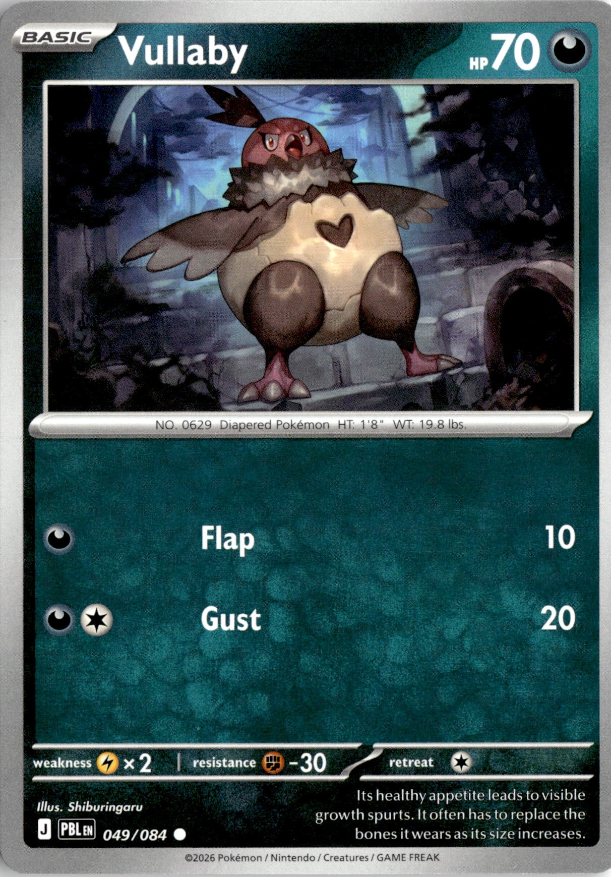 2026 Pokemon Pbl En Vullaby graded slab