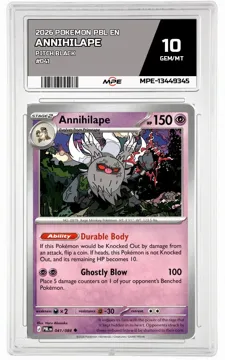 2026 POKEMON PBL EN Pitch Black #041 Annihilape MPE 10 GEM/MT — graded card up for auction