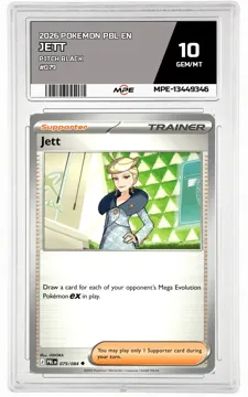 2026 POKEMON PBL EN Pitch Black #079 Jett MPE 10 GEM/MT — graded card up for auction