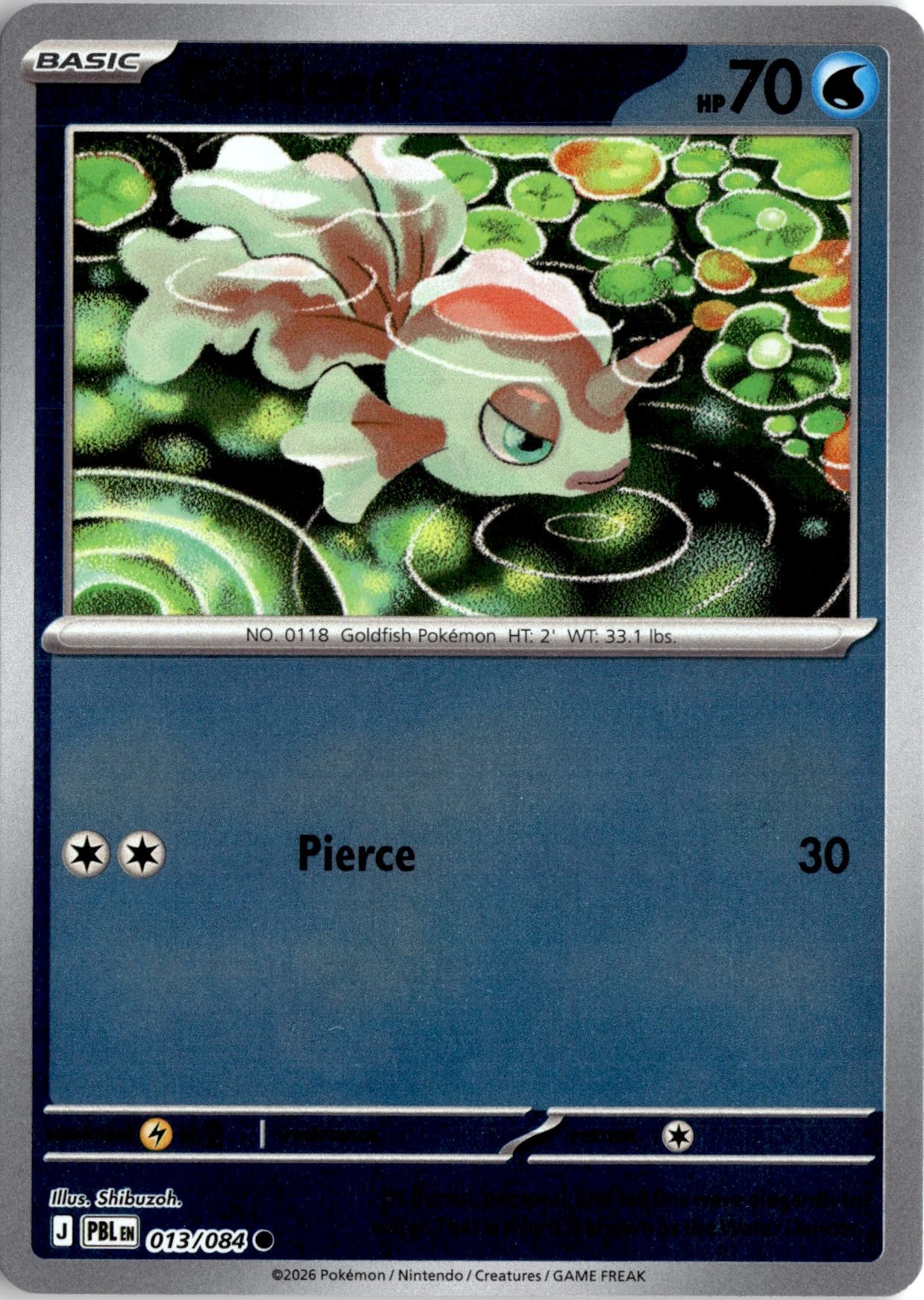 2026 Pokemon Pbl En Goldeen graded slab