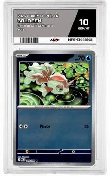 2026 POKEMON PBL EN Pitch Black-REV HOLO #013 GOLDEEN MPE 10 GEM/MT — graded card up for auction