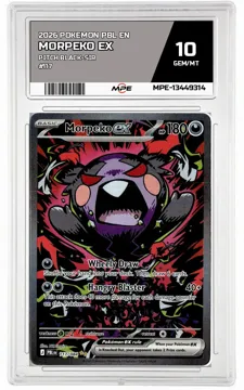 2026 POKEMON PBL EN Pitch Black-SIR #117 MORPEKO EX MPE 10 GEM/MT — graded card up for auction