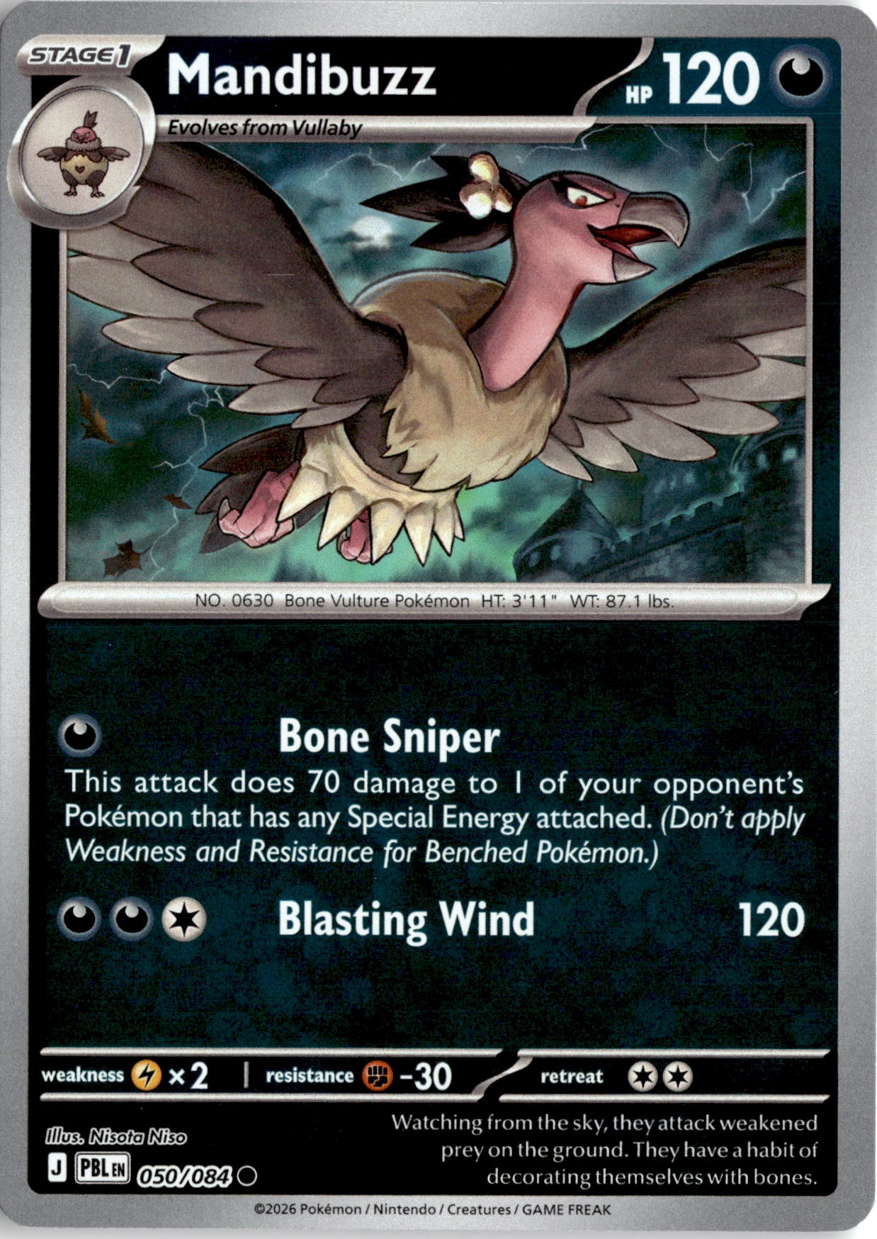 2026 Pokemon Pbl En Mandibuzz graded slab