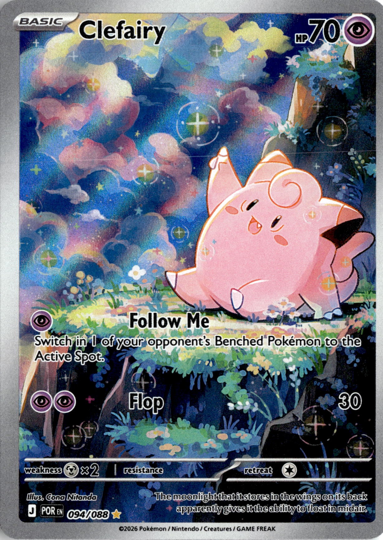 2026 Pokemon Por En Clefairy graded slab