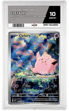 2026 POKEMON POR EN Perfect Order-Illustration Rare #094 CLEFAIRY MPE 10 GEM/MT — graded card up for auction