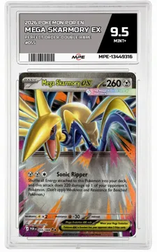 2026 POKEMON POR EN Perfect Order-Double Rare #055 MEGA SKARMORY EX MPE 9.5 MINT+ — graded card up for auction