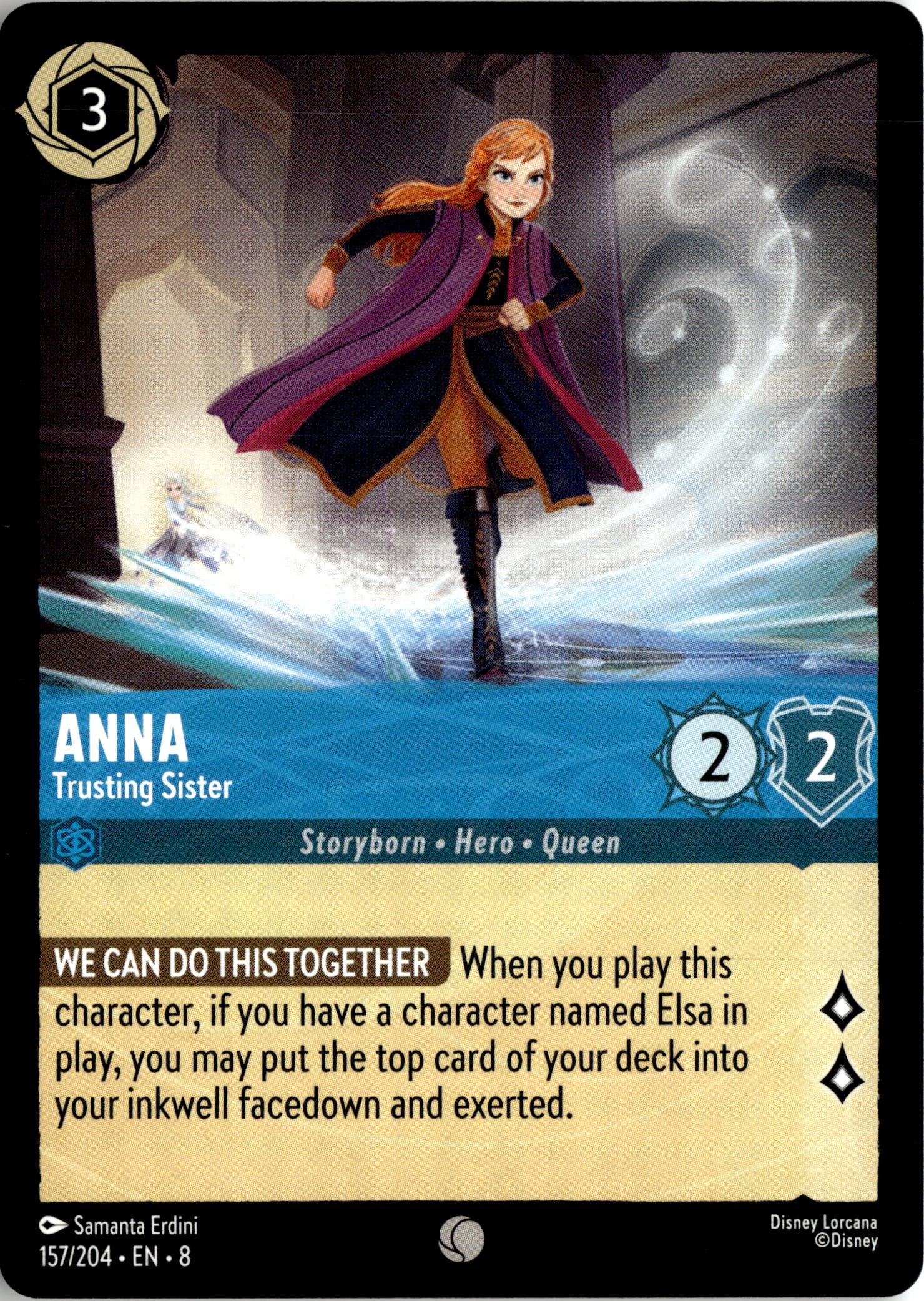 2025 Disney Lorcana En 8 Anna graded slab