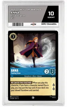 2025 DISNEY LORCANA EN 8 Reign of Jafar #157 ANNA MPE 10 GEM/MT — graded card up for auction