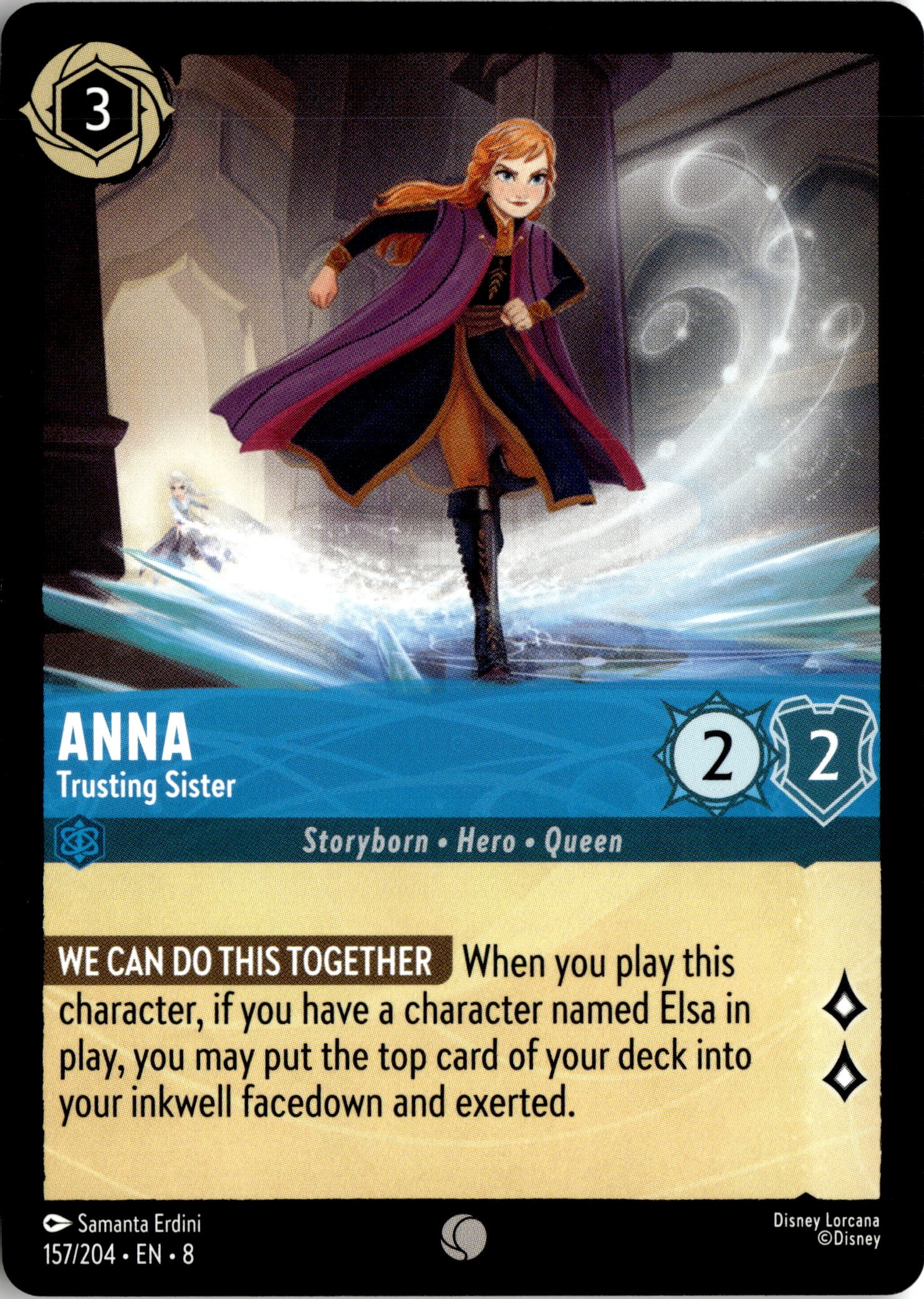 2025 Disney Lorcana En 8 Anna graded slab