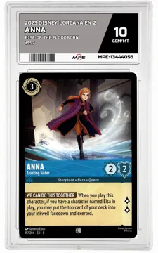2023 DISNEY LORCANA EN 2 Rise of the Floodborn #157 ANNA MPE 10 GEM/MT — graded card up for auction