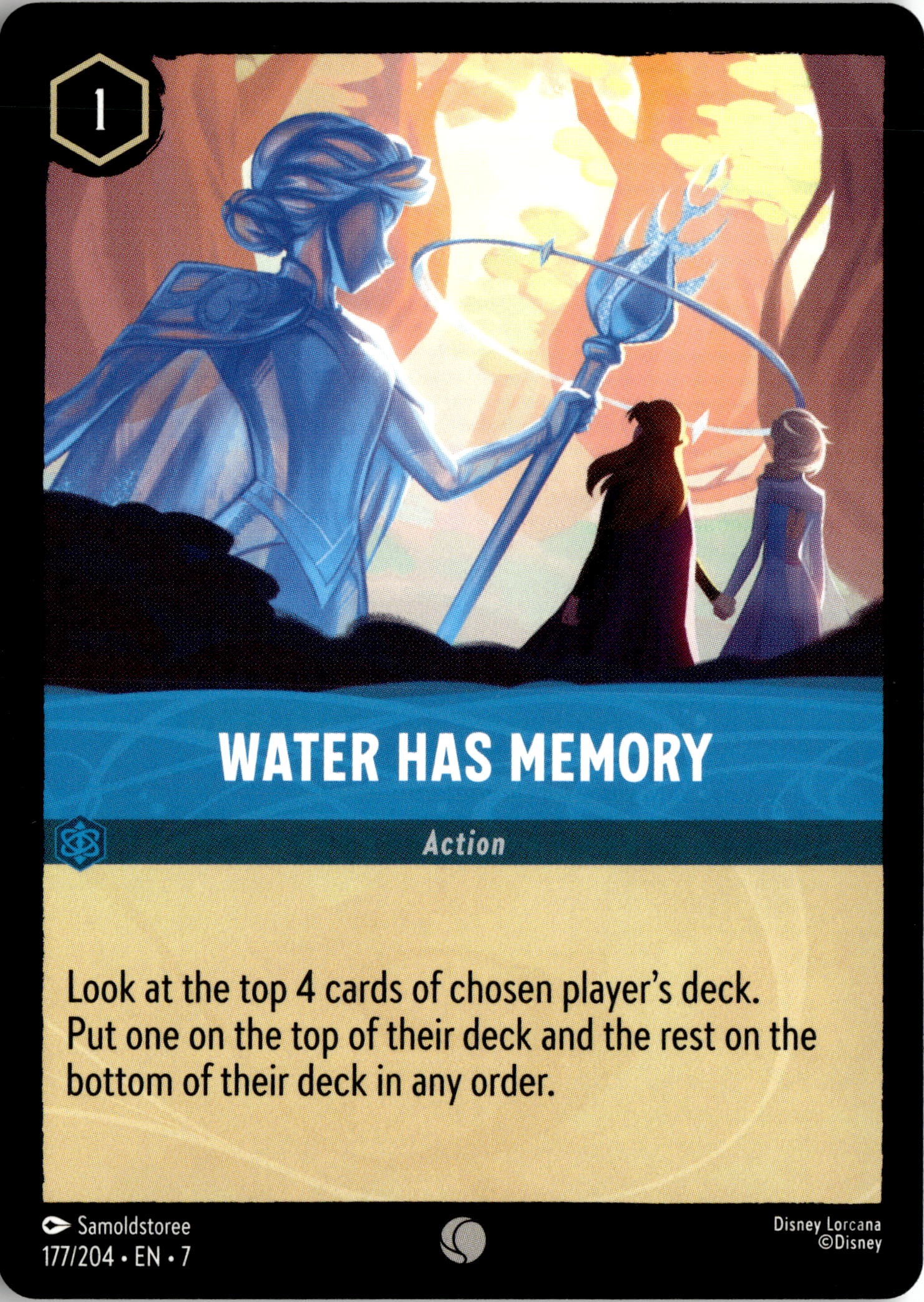 2023 Disney Lorcana En 1 Water Has Memory graded slab