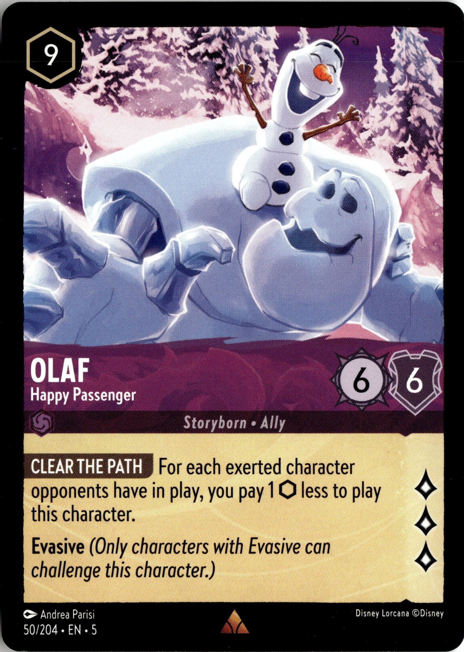 2024 Disney Lorcana En 5 Olaf graded slab
