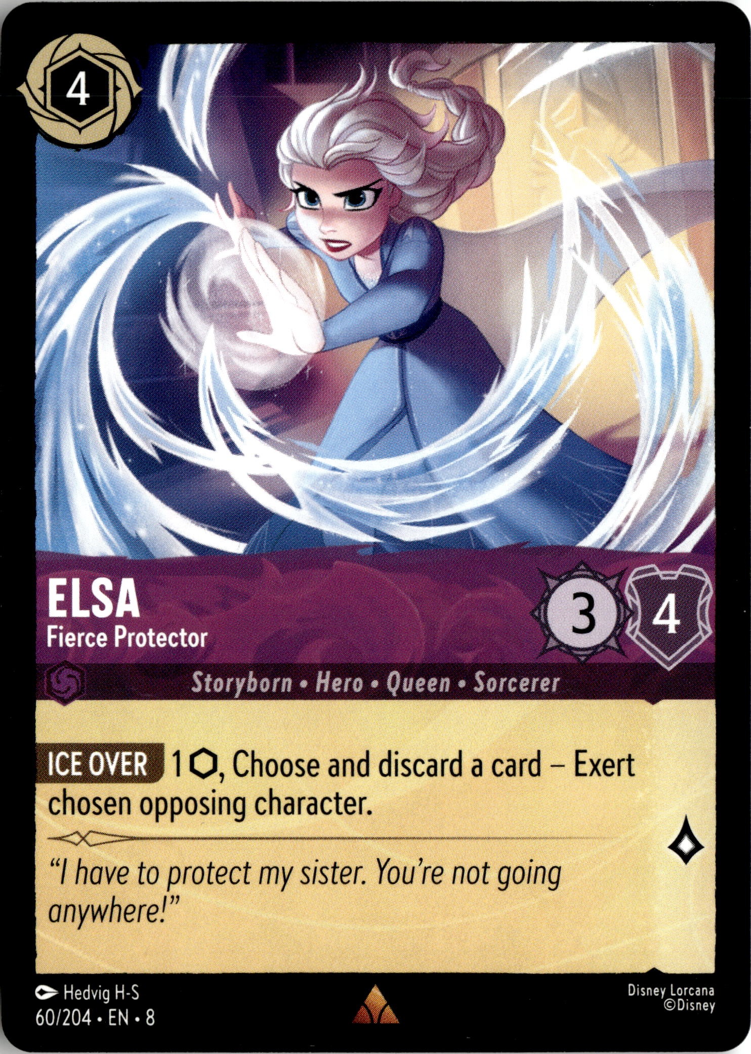2025 Disney Lorcana En 8 Elsa graded slab