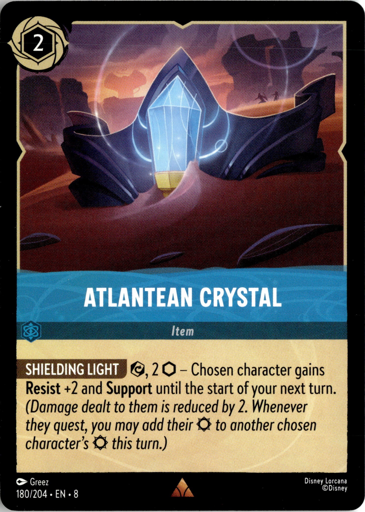 2023 Disney Lorcana En 1 Atlantean Crystal graded slab