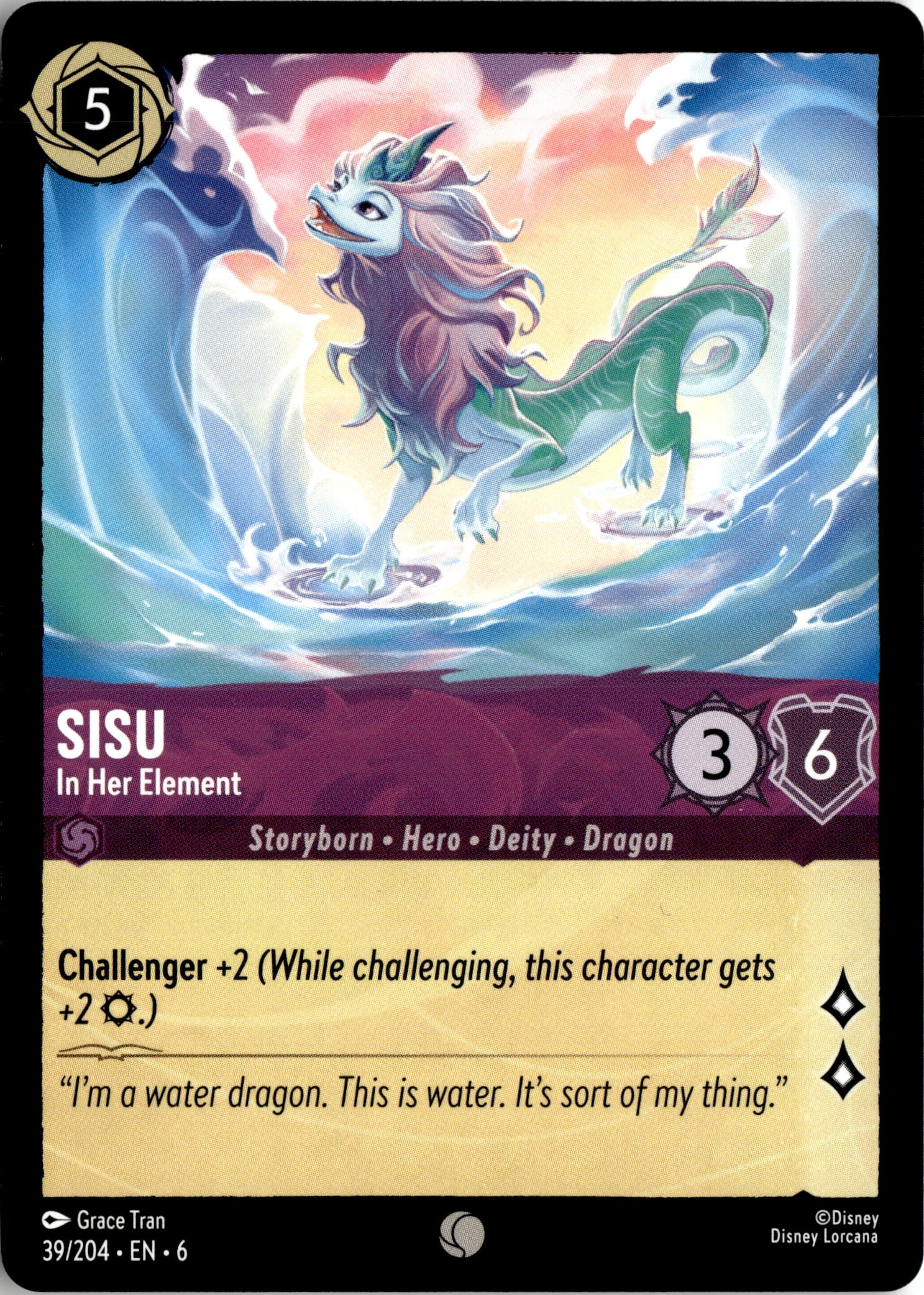2024 Disney Lorcana En 6 Sisu In Her Element graded slab