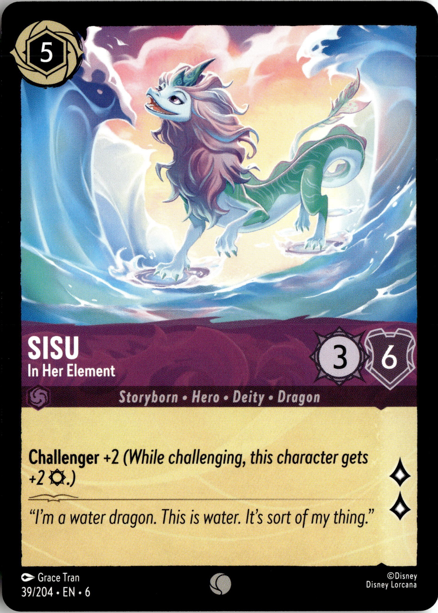 2024 Disney Lorcana En 6 Sisu In Her Element graded slab