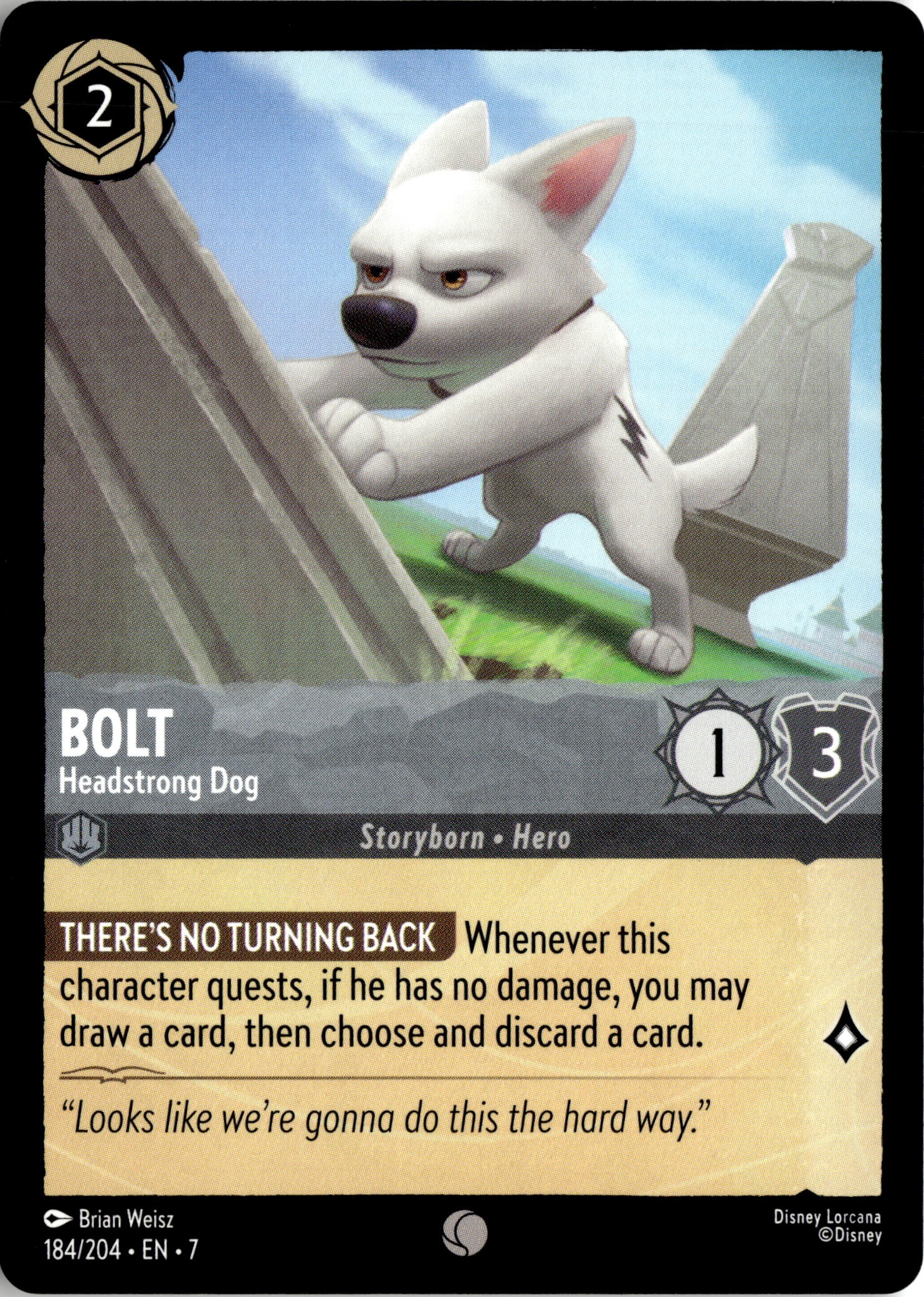 2025 Disney Lorcana En 7 Bolt graded slab
