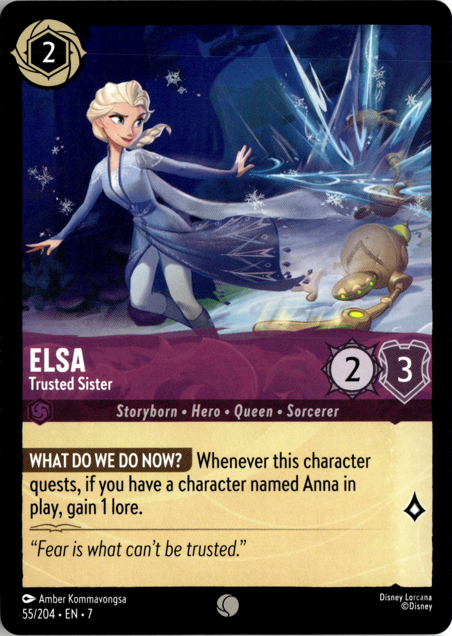2025 Disney Lorcana En 7 Elsa graded slab