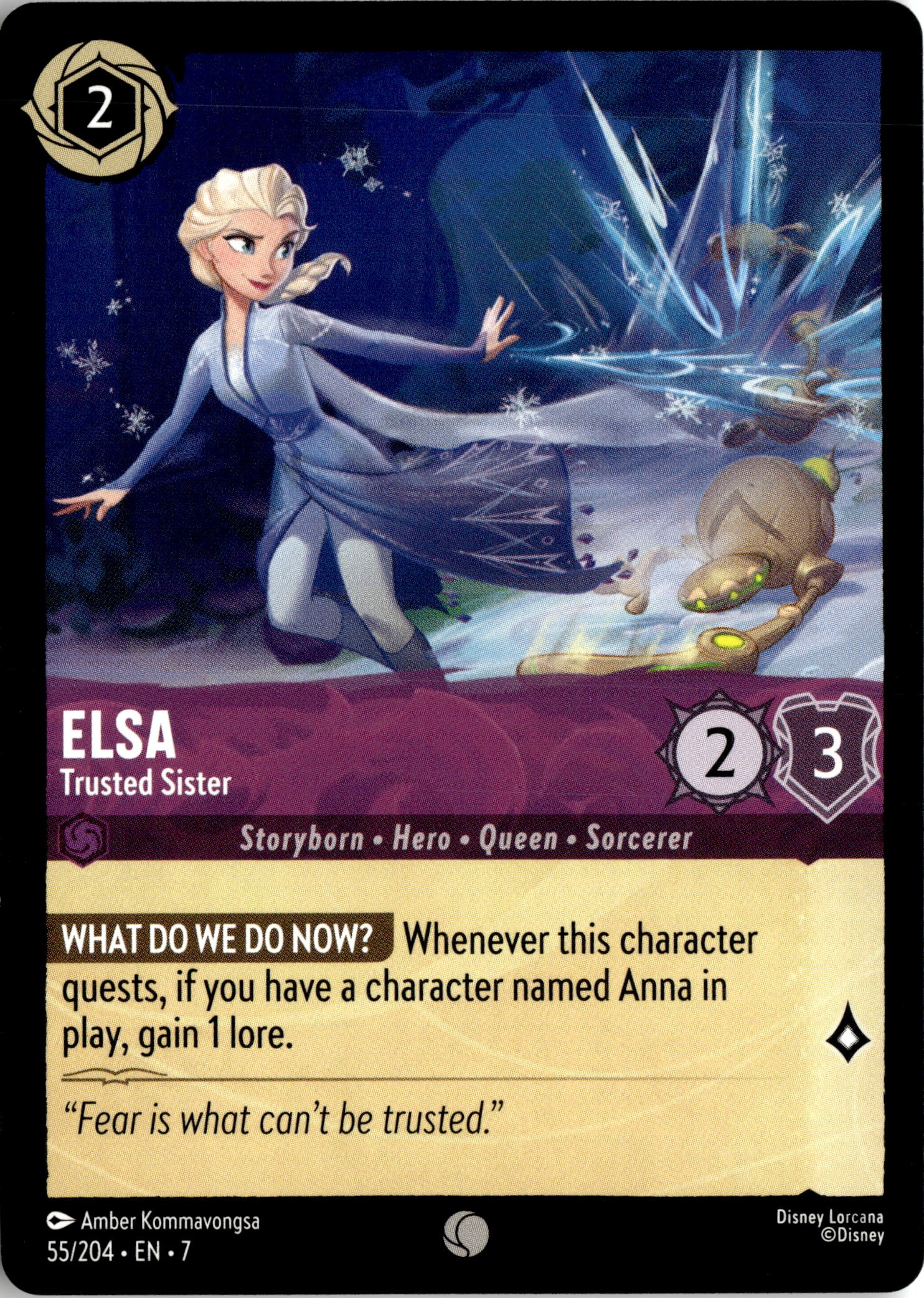 2025 Disney Lorcana En 7 Elsa graded slab