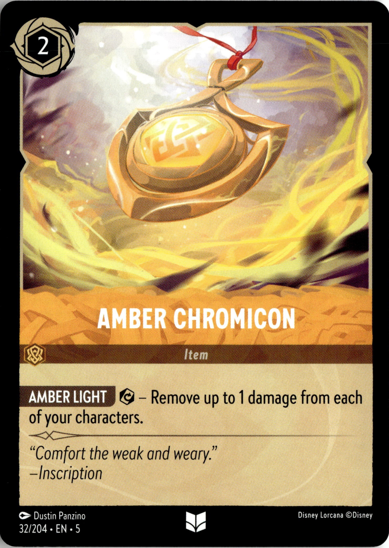 2024 Disney Lorcana En 5 Amber Chromicon graded slab