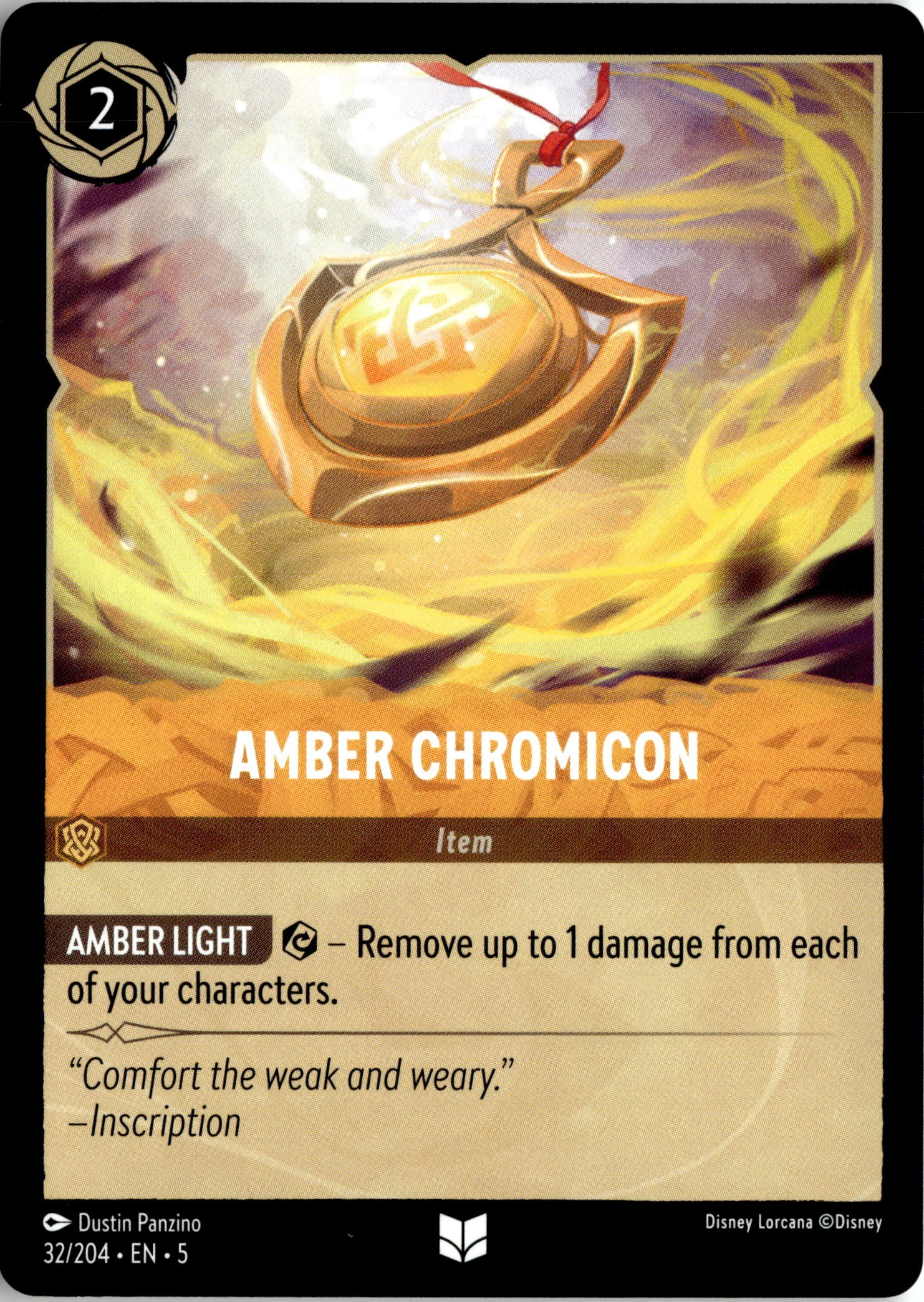 2024 Disney Lorcana En 5 Amber Chromicon graded slab