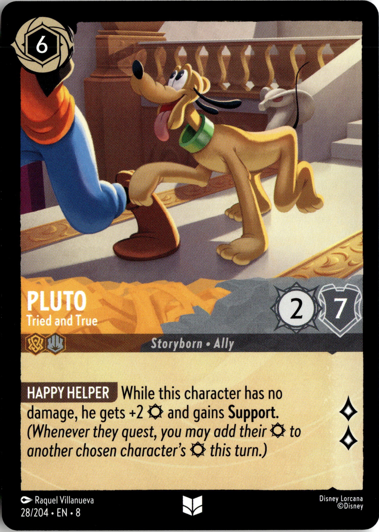 2025 Disney Lorcana En 8 Pluto graded slab
