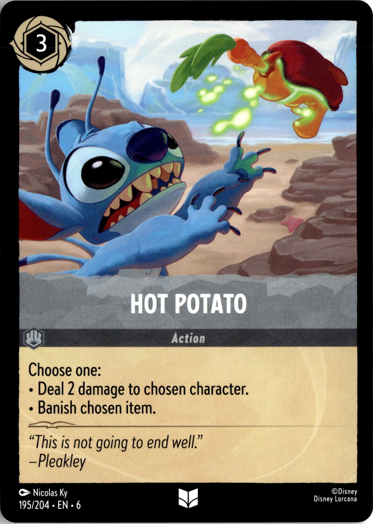 2024 Disney Lorcana En 6 Hot Potato graded slab
