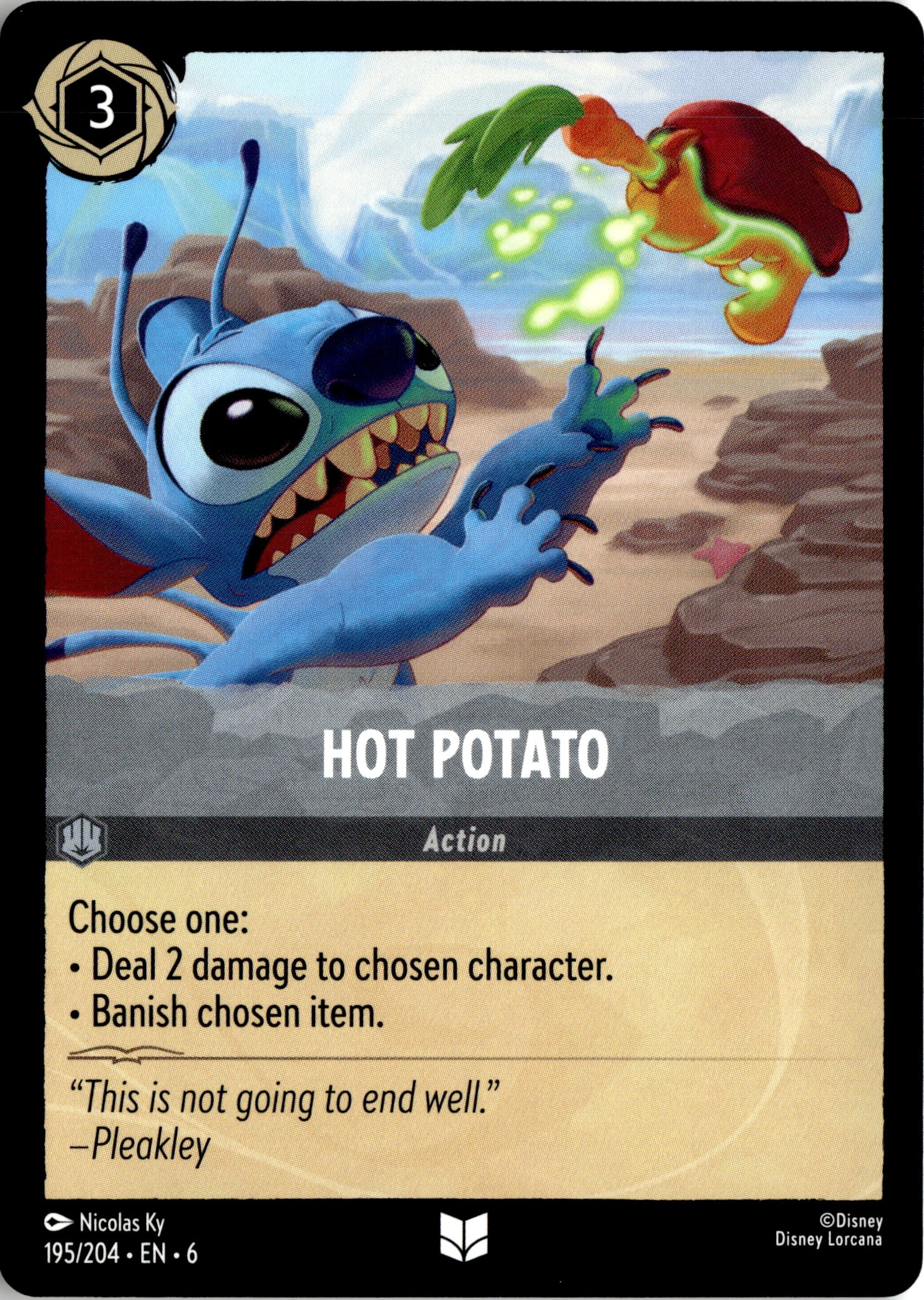 2024 Disney Lorcana En 6 Hot Potato graded slab